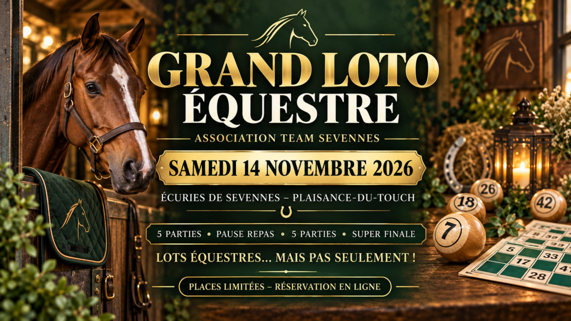 Grand Loto Équestre de l’Association Team Sevennes – 14 novembre 2026